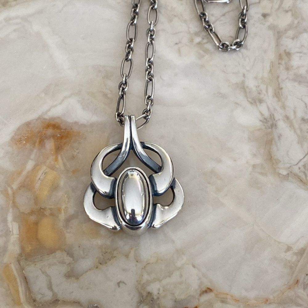 Rare Georg Jensen Heritage Collection 2006 Sterling Silver Necklace - NEW - Picture 6 of 12